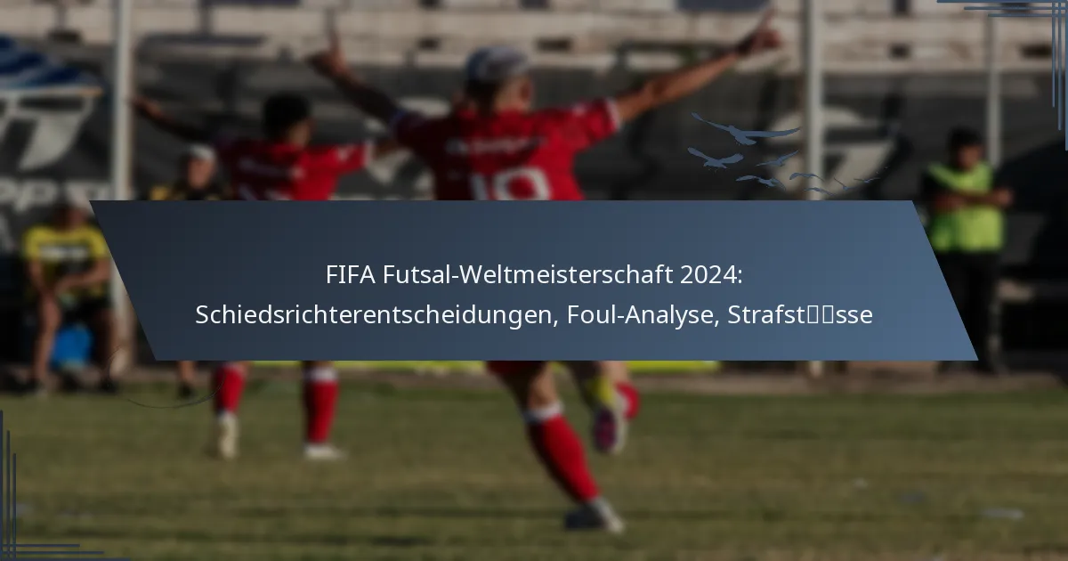 FIFA Futsal-Weltmeisterschaft 2024: Schiedsrichterentscheidungen, Foul-Analyse, Strafstösse