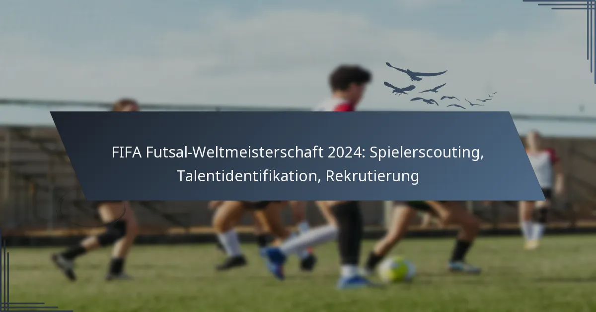 FIFA Futsal-Weltmeisterschaft 2024: Spielerscouting, Talentidentifikation, Rekrutierung