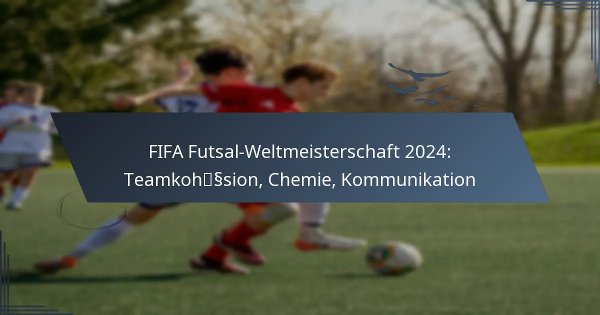 FIFA Futsal-Weltmeisterschaft 2024: Teamkohäsion, Chemie, Kommunikation
