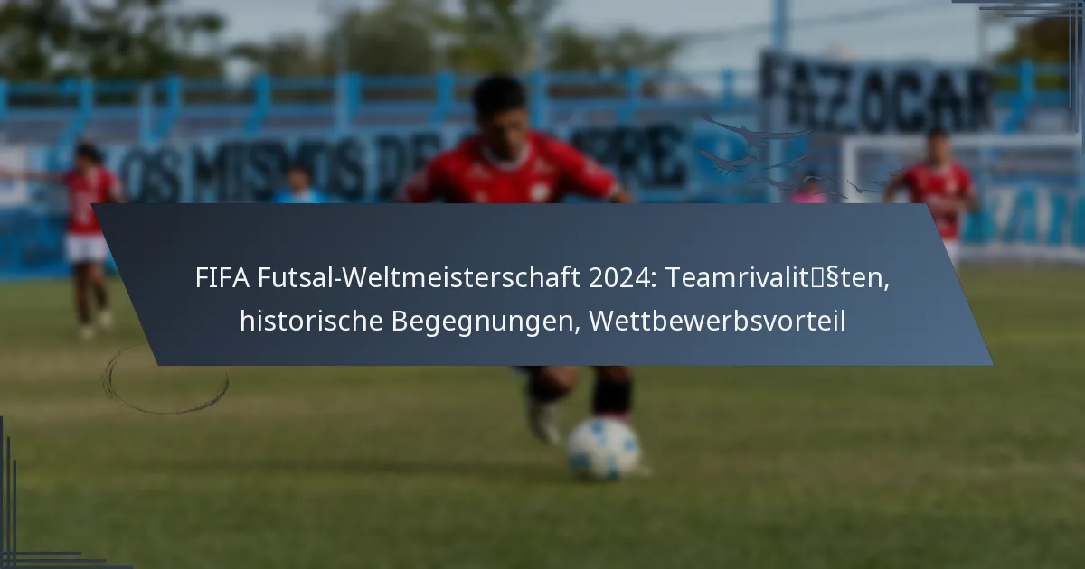 FIFA Futsal-Weltmeisterschaft 2024: Teamrivalitäten, historische Begegnungen, Wettbewerbsvorteil